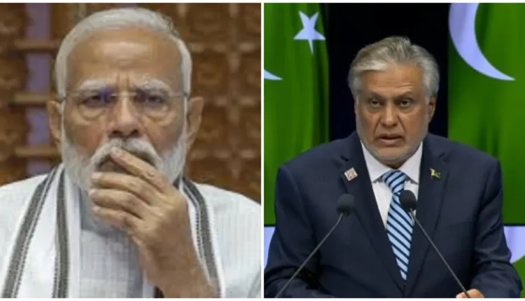 ভারতের প্রধানমন্ত্রী নরেন্দ্র মোদি ও পাকিস্তানের উপ-প্রধানমন্ত্রী ইসহাক দার। ছবি : সংগৃহীত